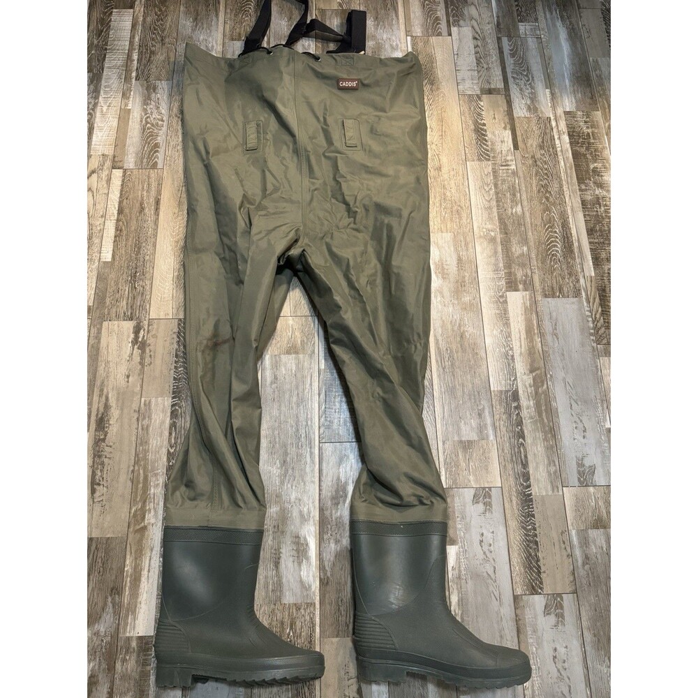 Caddis bootfoot chest waders XL check description